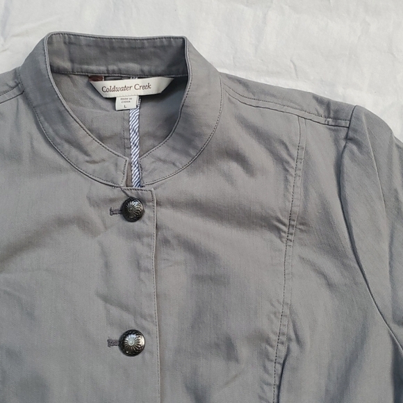 MUST GO Vintage Mid Coldwater Creek Large Gray Button Jacket Ren Faire Cosplay - Picture 4 of 5